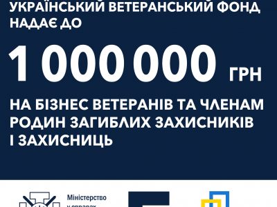 До 1 млн на ветеранський бізнес  