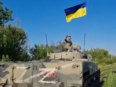 Тероборонівці під час бою затрофеїли російську БМП-3  