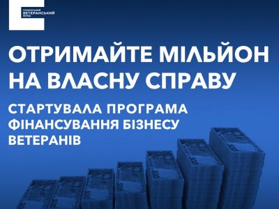 Стартувала програма з фінансування ветеранського бізнесу  