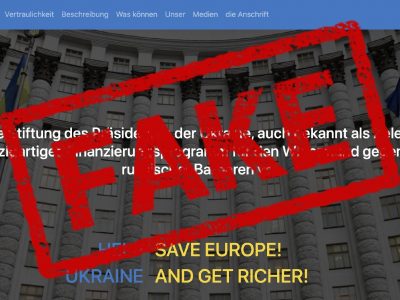 росіяни створили шахрайський сайт для дискредитації глави нашої держави у Європі