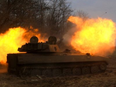 На Донеччині «трьохочковим пострілом» знищено ворожу БМП  