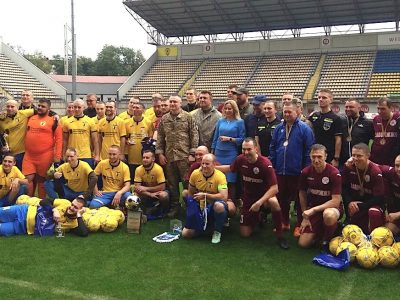 На «Славутич-Арені» відбувся футбольний матч на підтримку ЗСУ  