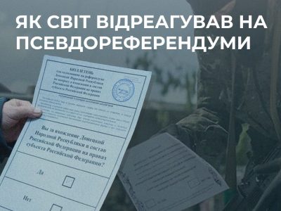 Як світ відреагував на псевдореферендуми рф на ТОТ  