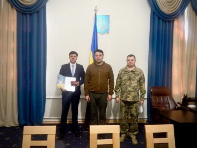 Медалями «За сприяння Збройним Силам України» нагороджено керівників Офісу протидії рейдерству та Держгеокадастру  