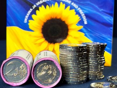 Банк Естонії випустив монету, присвячену Україні  