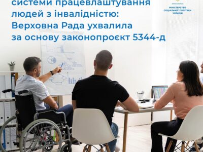 Кабмін ухвалив законопроєкт щодо працевлаштування осіб з інвалідністю  
