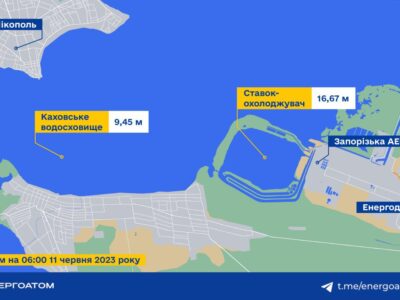 Рівень води у ставку-охолоджувачі ЗАЕС стабільний — Штаб ліквідації наслідків підриву Каховської ГЕС  