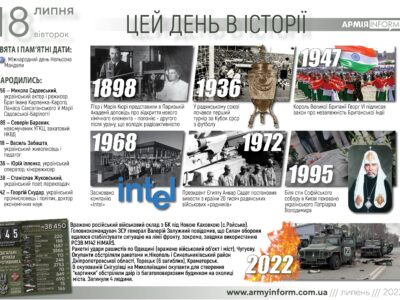 18 липня. Цей день в історії  