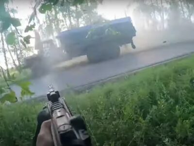 Чеченські воїни-добровольці влаштували засідку і розстріляли вантажівку окупантів  