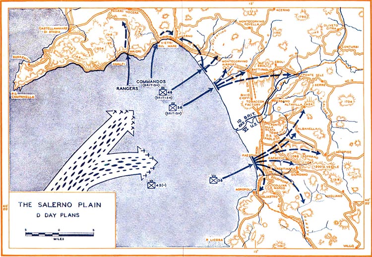 План десантної операції в районі Салерно