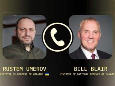 Міністр оборони України Рустем Умєров провів телефонну розмову з міністром національної оборони Канади Біллом Блером  