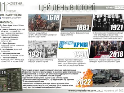 11 жовтня. Цей день в історії  