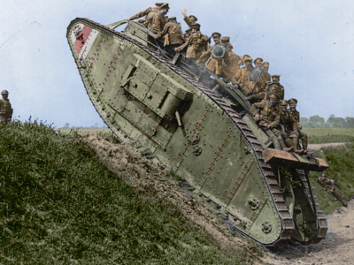 Перша в історії танкова атака відбулася 15 вересня 1916 року  