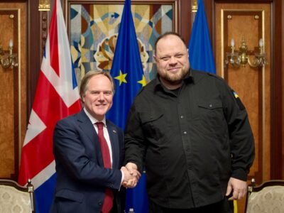 Руслан Стефанчук зустрівся з Послом Британії та подякував за всебічну допомогу Україні  