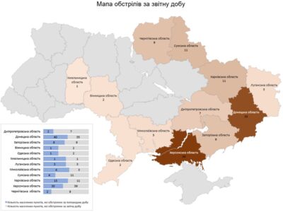 За добу армія рф обстріляла понад 130 населених пунктів у 12 областях України  