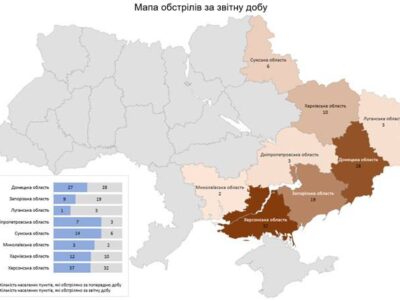 Окупанти за добу атакували 103 населені пункти та 62 об’єкти інфраструктури України  