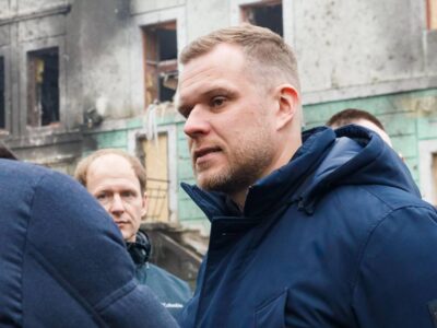 Міністр закордонних справ Литви відвідав Харків і побачив наслідки обстрілів рф  