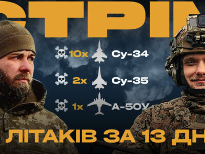 Ще три знищені російські літаки, третя штурмова зачистила Красногорівку: стрім із міста на сході  