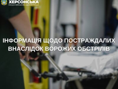 Четверо людей було поранено внаслідок ворожого обстрілу Херсону  