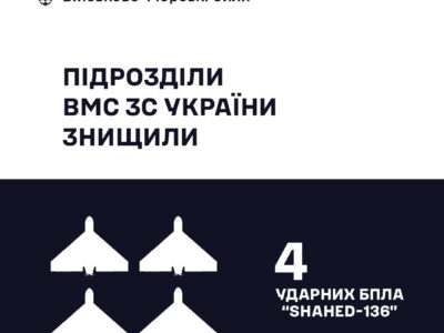 ВМС ЗСУ знищили 4 «шахеди»  
