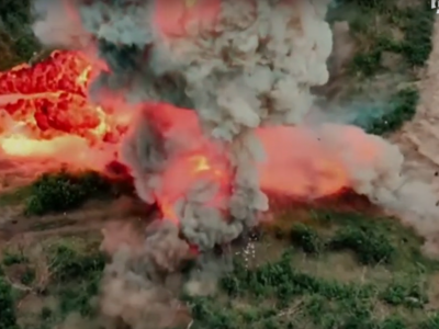 Сили оборони відправили в останній політ ворожу БМП-3  