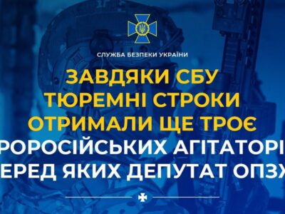 Тюремні строки отримали ще троє проросійських агітаторів, серед яких депутат ОПЗЖ   