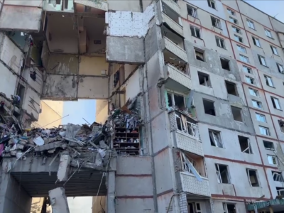 У пошкодженому будинку в Харкові склалися поверхи з восьмого по третій  