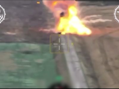 Один FPV і одна БМП — рецепт вікопомного феєрверка від наших пілотів    