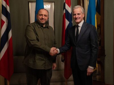 Рустем Умєров зустрівся з прем’єром Норвегії: обговорили потреби ЗСУ та зміцнення ППО України  