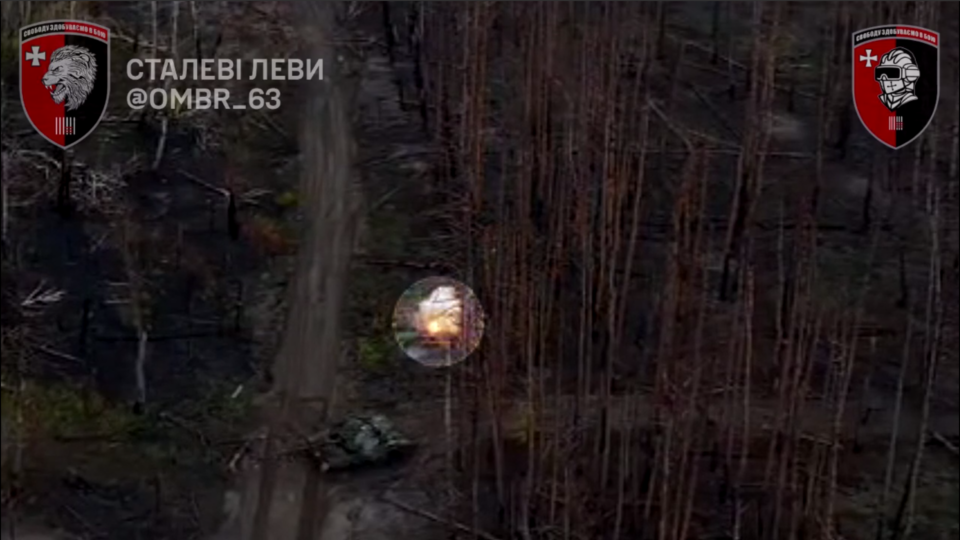 ПереРЕБило — ворожий дрон не зміг долетіти до нашого танка  