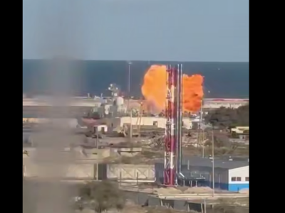 Каспій не ваш — з’явилися кадри удару дронів по російському флоту в Дагестані  