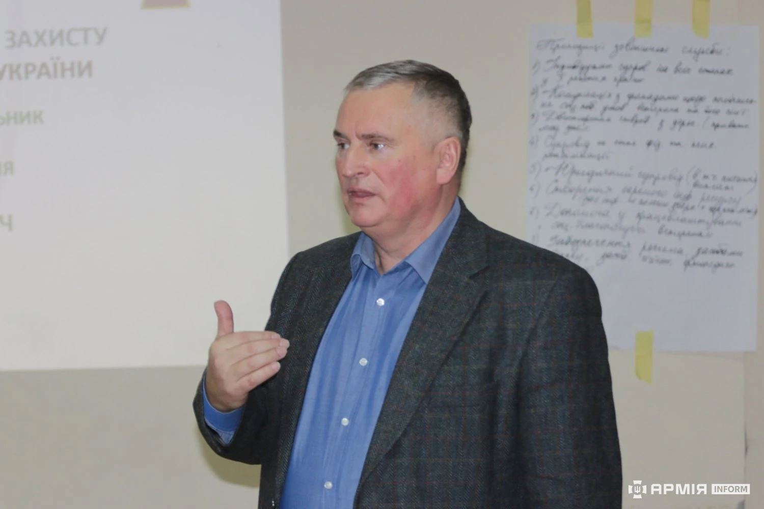 Начальник відділу соціальної політики департаменту соціального забезпечення Міністерства оборони України Сергій Кучеренко. / Фото: Олександра Шульмана