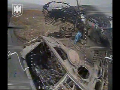 Спочатку танк, а потім панцерник — наші пілоти не пошкодували дронів на ворожу броню  