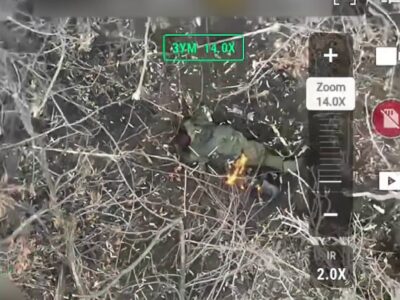 «Останній феєрверк» — скид з українського дрона влучив окупанту пряму в РПГ  