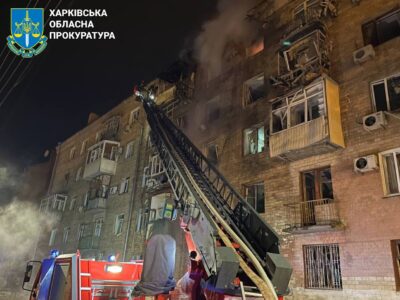 Нічна атака на Харків: російський БПЛА завдав удару по житловому будинку, восьмеро постраждалих  