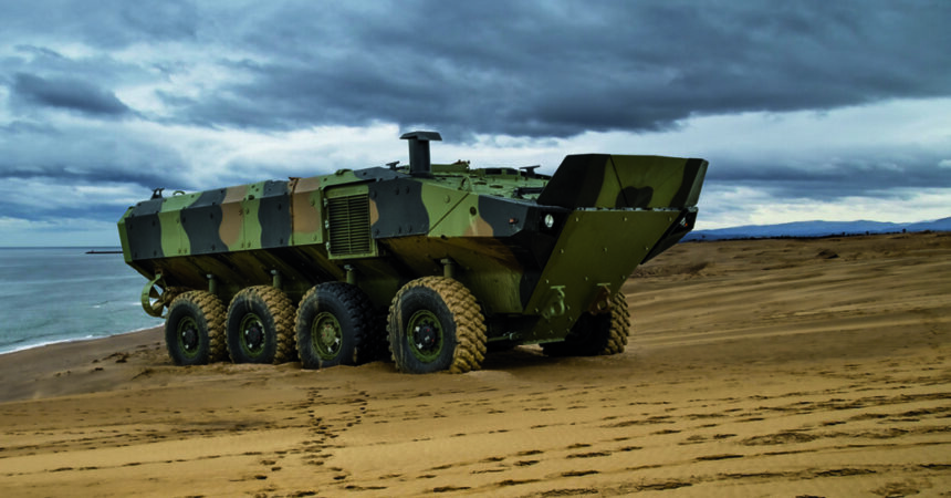 Бронеавтомобіль Veicolo Blindato Anfibio 8×8. Фото: IDV