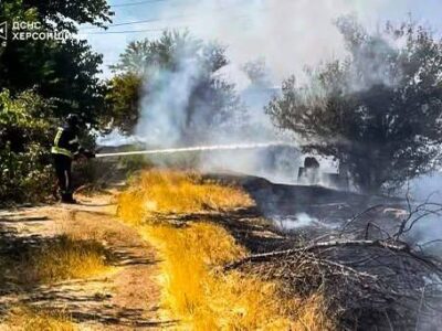 Горіли будинки та 10 гектарів екосистем: на Херсонщині ліквідували наслідки російських обстрілів  