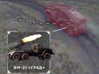 Дронарі знищили БМ-21 «Град», яка з повним боєкомплектом рухалась на вогневу позицію  