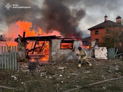 Внаслідок атаки ворога в Житомирі та області загинула одна людина, щонайменше п’ять постраждали  