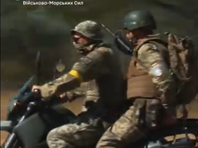 Морпіхи 36-ї бригади відпрацьовують дії на мотоциклах  