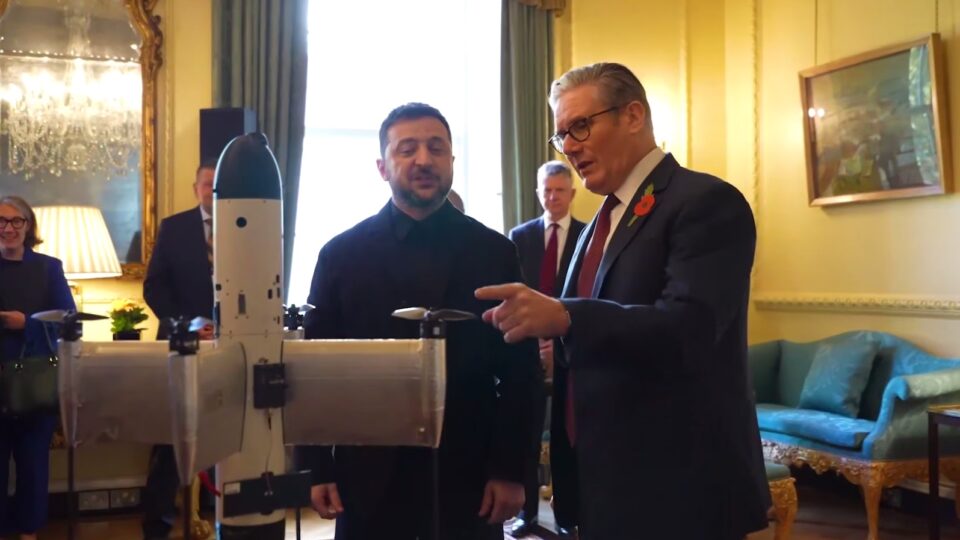 Володимир Зеленський ознайомив британського прем’єра з дроном-перехоплювачем OCTOPUS  
