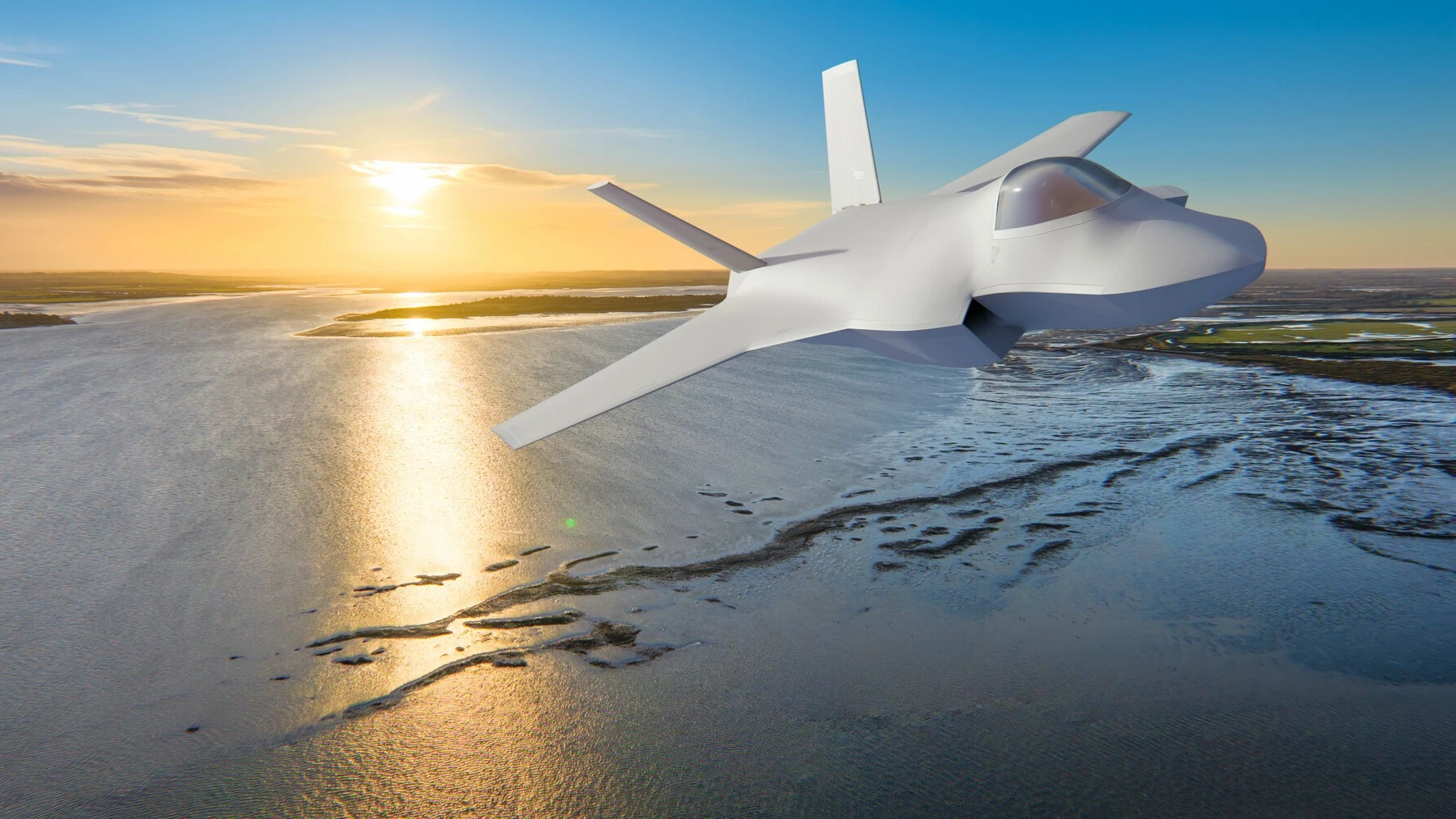 Рендер флагманського британського демонстраційного літака Combat Air Flighting Demonstrator Tempest. Візуалізація: BAE Systems Air