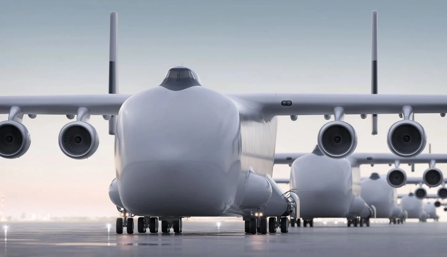 Військово-транспортні літаки WindRunner for Defense. Візуалізація Radia