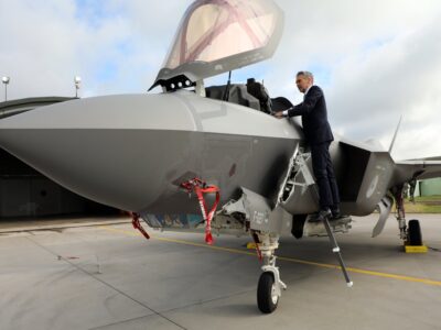 Перший збитий: винищувач F-35 отримав на борту позначку за знищений російський дрон  
