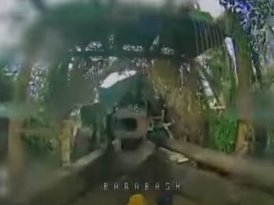 М-46 укрили сітками, але не врятували — FPV зайшов у мертву зону й поклав снаряд в «горло» гармати  