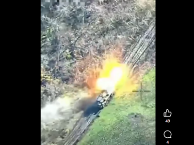 Ворожий «Ураган» вибухнув під час руху   