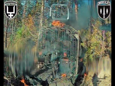 Спалили підземний танк — на Лиманщині знищили російську техніку у глибокому капонірі  