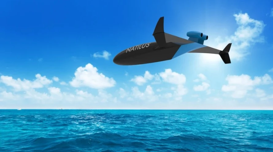 Проєкт вантажного дрона-екраноплана Natilus. Візуалізація Natilus Inc.