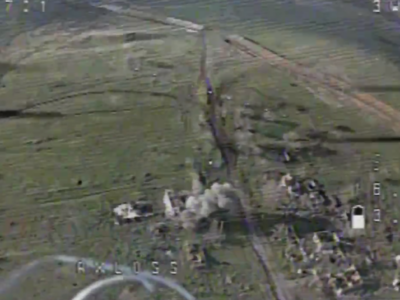 Український дрон не тільки збив російську «молнію», а ще й зняв її падіння  