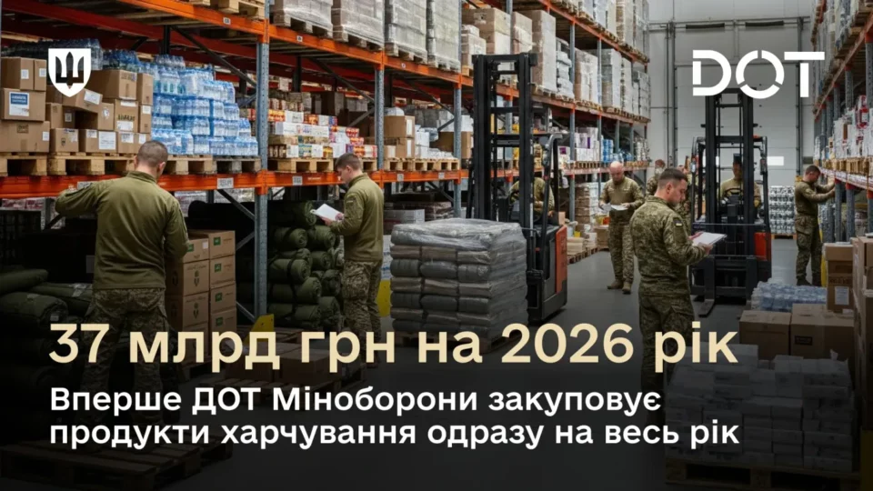ДОТ Міноборони оголосив закупівлі харчування для ЗСУ на 2026 рік  